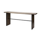 Ledger Brown Live-Edge Wooden Console Table - Ornate Home