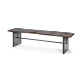 Ledger Brown Live-Edge Wooden Dining Bench - Ornate Home