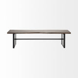 Ledger Brown Live-Edge Wooden Dining Bench - Ornate Home