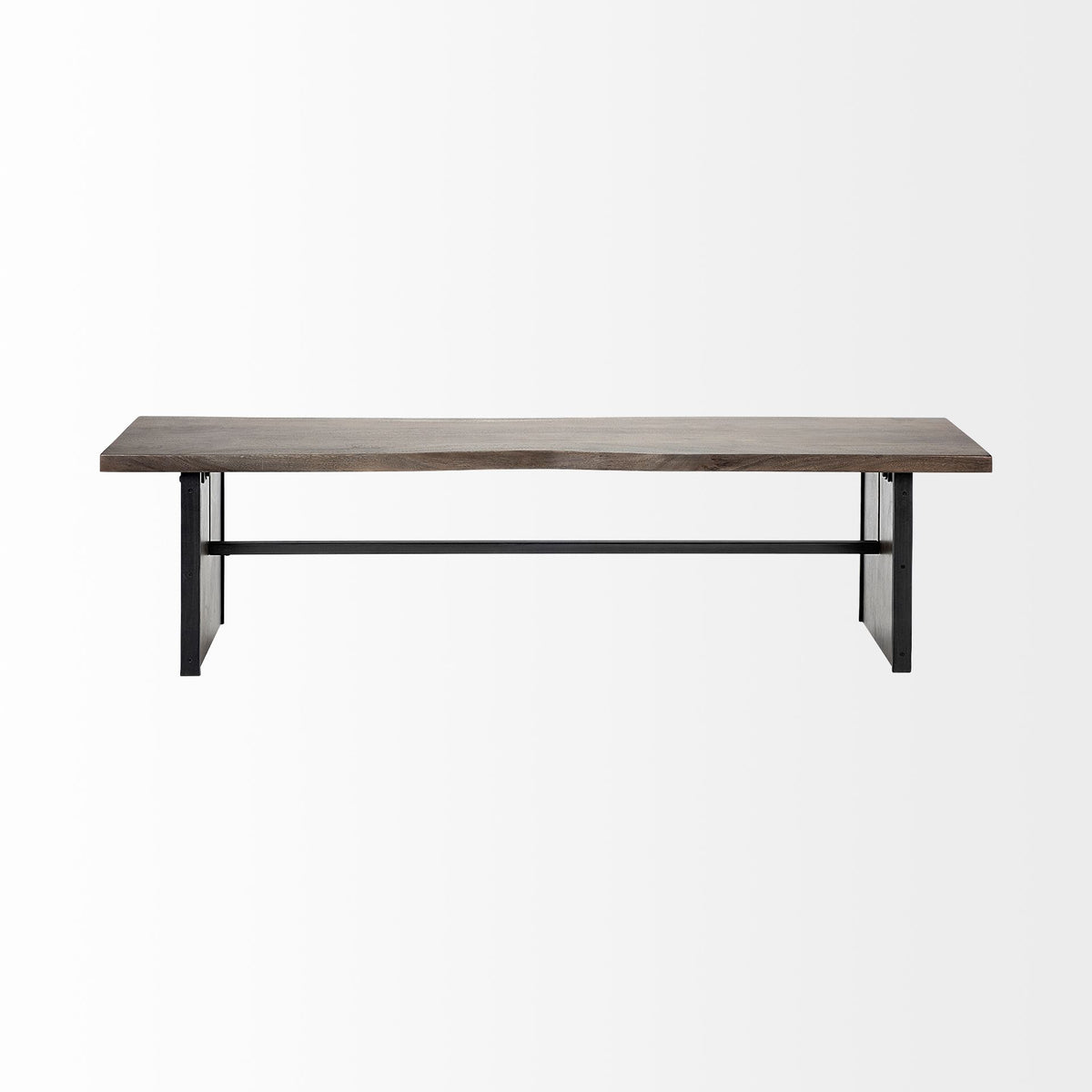 Ledger Brown Live-Edge Wooden Dining Bench - Ornate Home