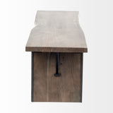 Ledger Brown Live-Edge Wooden Dining Bench - Ornate Home
