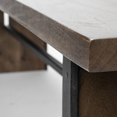Ledger Brown Live-Edge Wooden Dining Bench