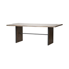 Ledger Brown Trestle Dining Table - Ornate Home