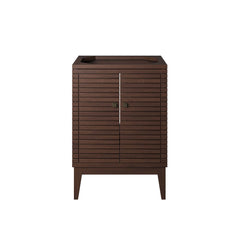 Ledger Walnut 24" Wood Bathroom Vanity Cabinet (Sink Basin Not Included) - Ornate Home