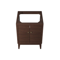 Ledger Walnut 24" Wood Bathroom Vanity Cabinet (Sink Basin Not Included) - Ornate Home