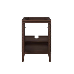Ledger Walnut 24" Wood Bathroom Vanity Cabinet (Sink Basin Not Included) - Ornate Home