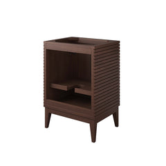 Ledger Walnut 24" Wood Bathroom Vanity Cabinet (Sink Basin Not Included) - Ornate Home