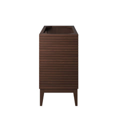 Ledger Walnut 36" Wood Bathroom Vanity Cabinet (Sink Basin Not Included) - Ornate Home