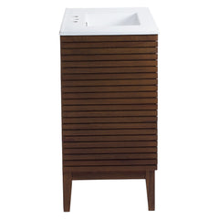 Ledger Walnut/White 36" Bathroom Vanity - Ornate Home