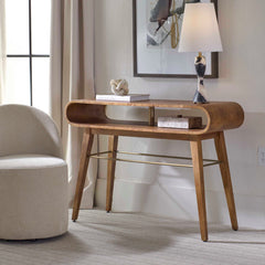 Ledger Woodtone Mid-Century Console Table - Ornate Home