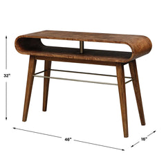 Ledger Woodtone Mid-Century Console Table - Ornate Home