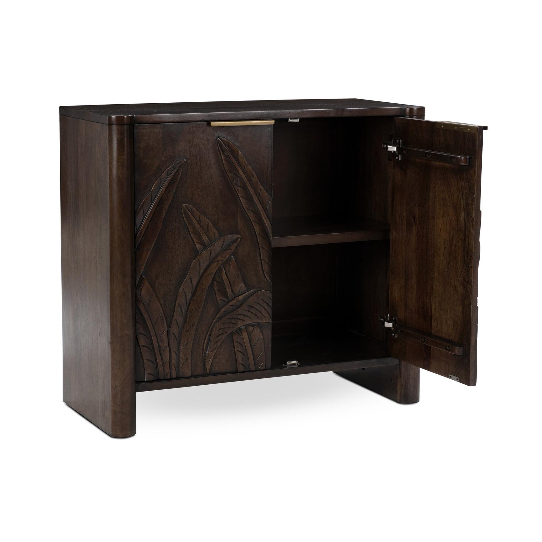 Ledro Dark Brown 2 Door Cabinet - Ornate Home