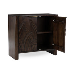 Ledro Dark Brown 2 Door Cabinet - Ornate Home
