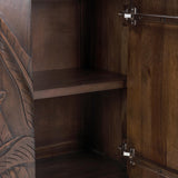 Ledro Dark Brown 2 Door Cabinet - Ornate Home