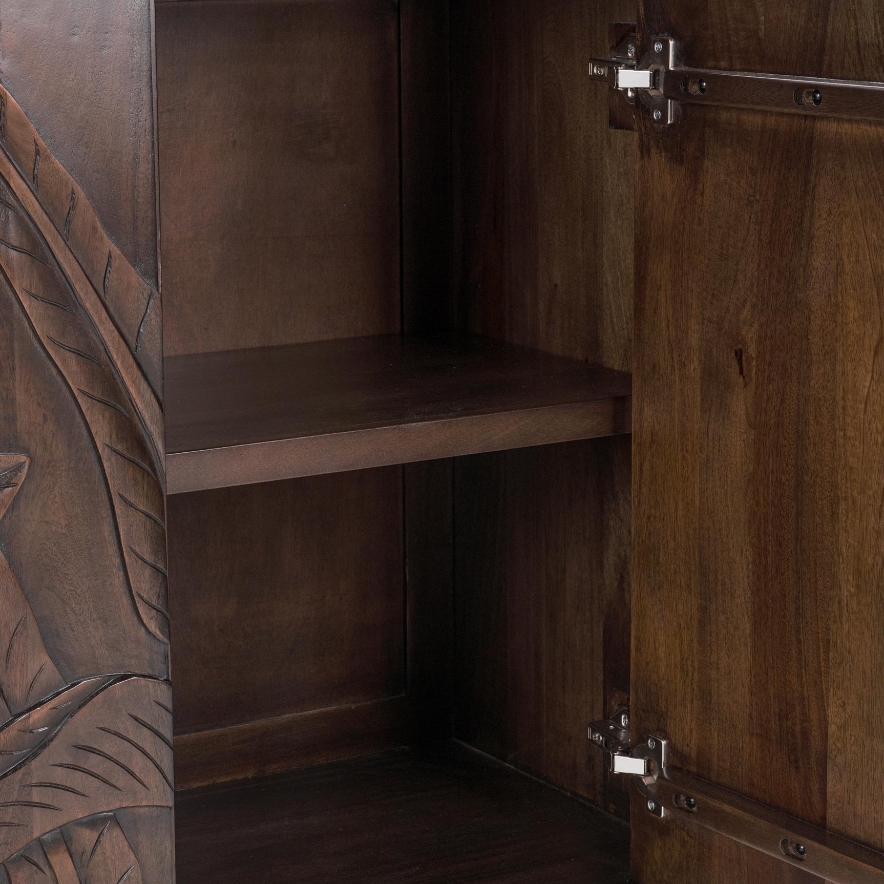 Ledro Dark Brown 2 Door Cabinet - Ornate Home