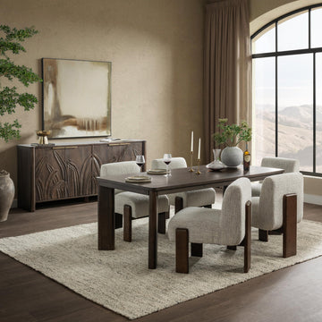 Ledro Dark Brown Dining Table - Ornate Home