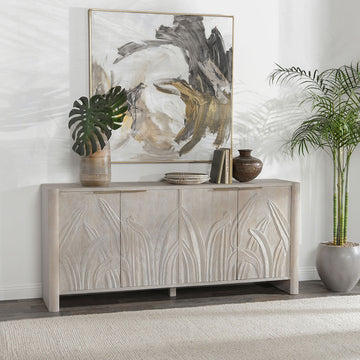 Ledro Whitewash Buffet - Ornate Home