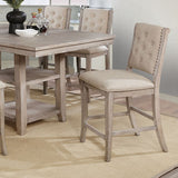 Ledyard Rustic Natural Tone Counter Height Side Chair (Set of 2)