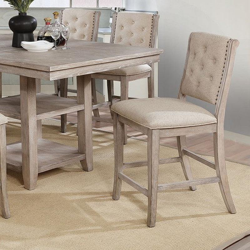 Ledyard Rustic Natural Tone Counter Height Side Chair (Set of 2)