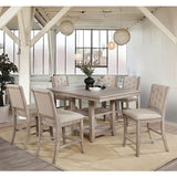 Ledyard Rustic Natural Tone Counter Height Side Chair (Set of 2)