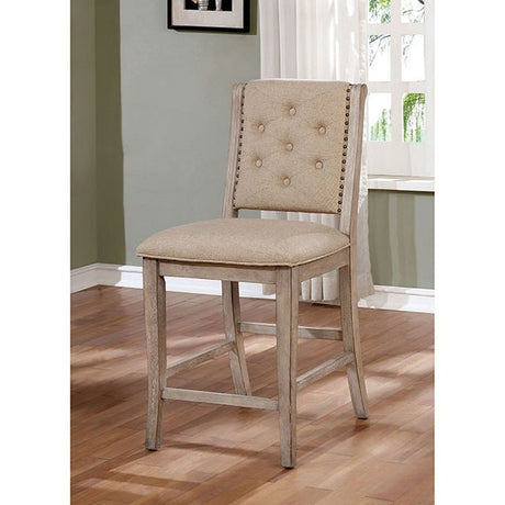 Ledyard Rustic Natural Tone Counter Height Side Chair (Set of 2) - Ornate Home
