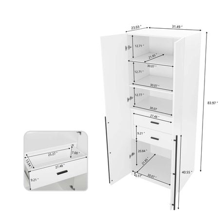Lee 2-Piece Module Wardrobe 1.0 & 3.0 Closet in White - Ornate Home