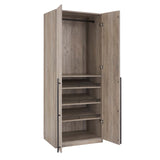 Lee 2-Piece Module Wardrobe 2.0 & 3.0 Closet in Rustic Grey - Ornate Home