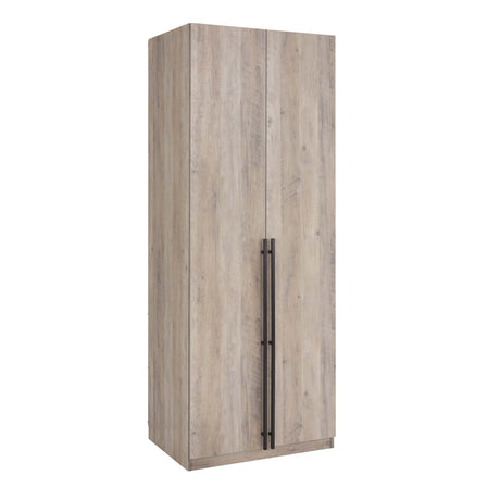 Lee 2-Piece Module Wardrobe 2.0 & 3.0 Closet in Rustic Grey - Ornate Home
