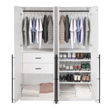 Lee 2-Piece Module Wardrobe 2.0 & 3.0 Closet in White - Ornate Home