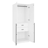 Lee 2-Piece Module Wardrobe 2.0 & 3.0 Closet in White - Ornate Home