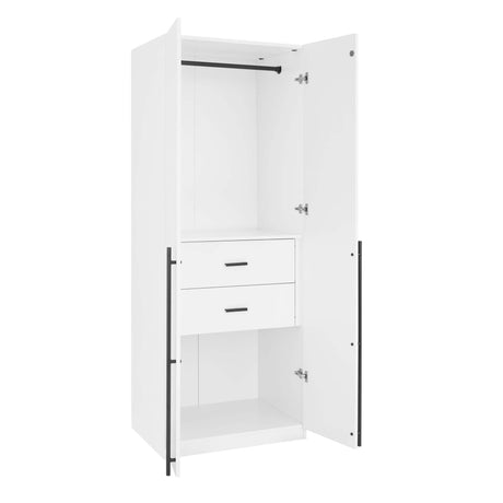 Lee 3-Piece Module Wardrobe Closet in White - Ornate Home