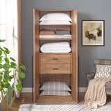 Lee Wardrobe Closet 1.0 in Golden Brown - Ornate Home