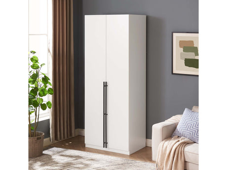 Lee Wardrobe Closet 1.0 in White - Ornate Home