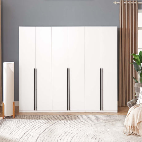 Lee Wardrobe Closet 1.0 in White (set of 3) - Ornate Home