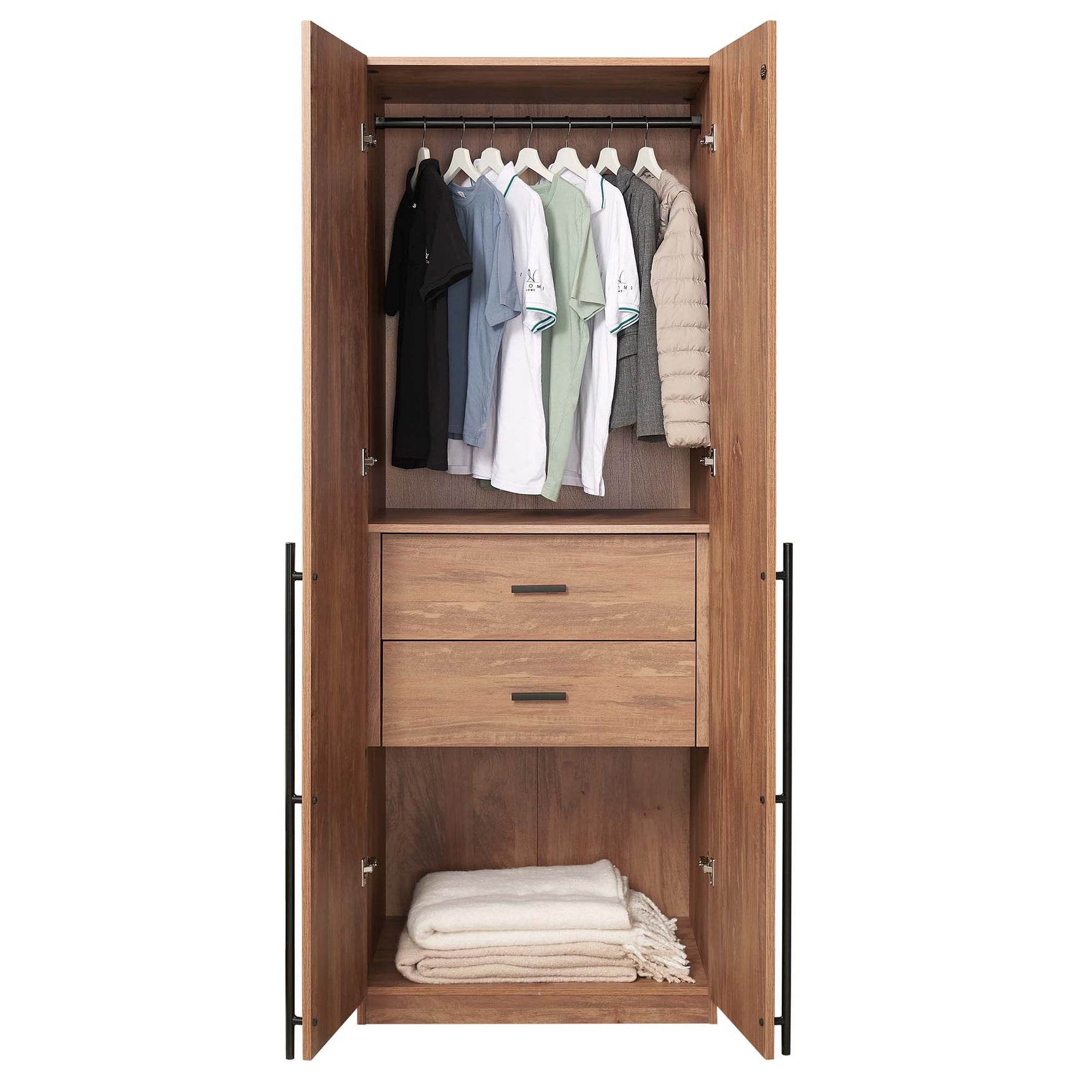 Lee Wardrobe Closet 2.0 in Golden Brown - Ornate Home