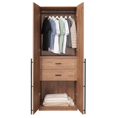 Lee Wardrobe Closet 2.0 in Golden Brown - Ornate Home