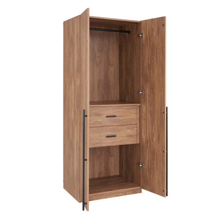 Lee Wardrobe Closet 2.0 in Golden Brown - Ornate Home