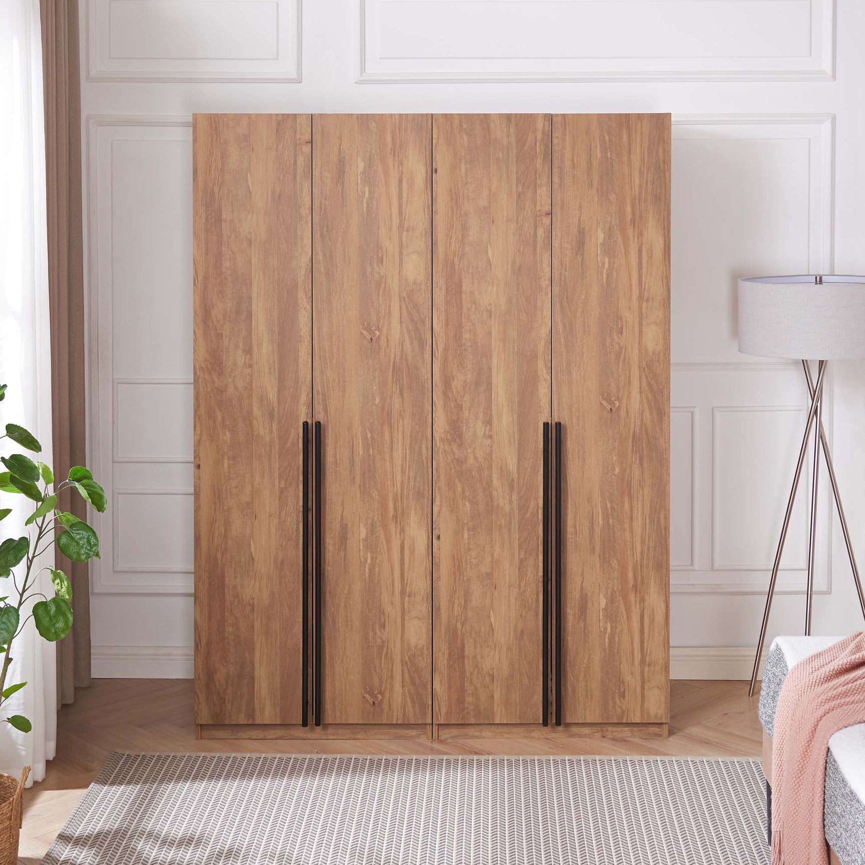 Lee Wardrobe Closet 2.0 in Golden Brown (set of 2) - Ornate Home