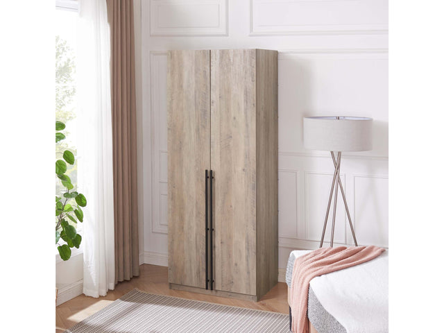Lee Wardrobe Closet 2.0 in Rustic Grey - Ornate Home