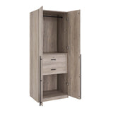 Lee Wardrobe Closet 2.0 in Rustic Grey - Ornate Home