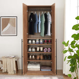 Lee Wardrobe Closet 3.0 in Golden Brown - Ornate Home