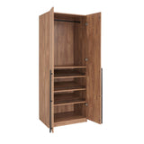 Lee Wardrobe Closet 3.0 in Golden Brown - Ornate Home