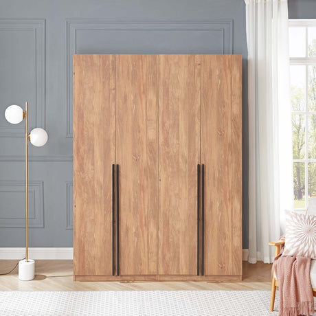 Lee Wardrobe Closet 3.0 in Golden Brown (set of 2) - Ornate Home