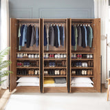 Lee Wardrobe Closet 3.0 in Golden Brown (set of 3) - Ornate Home