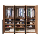 Lee Wardrobe Closet 3.0 in Golden Brown (set of 3) - Ornate Home