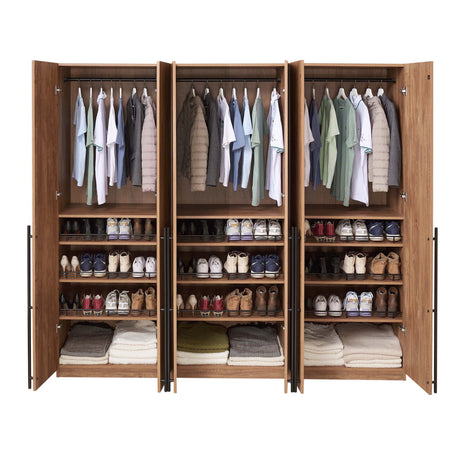 Lee Wardrobe Closet 3.0 in Golden Brown (set of 3) - Ornate Home