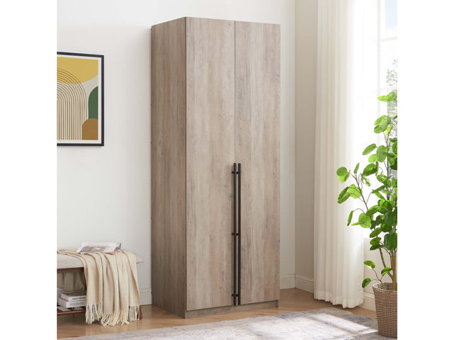 Lee Wardrobe Closet 3.0 in Rustic Grey - Ornate Home