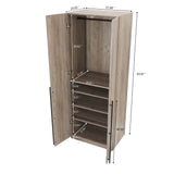Lee Wardrobe Closet 3.0 in Rustic Grey - Ornate Home