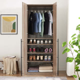 Lee Wardrobe Closet 3.0 in Rustic Grey - Ornate Home