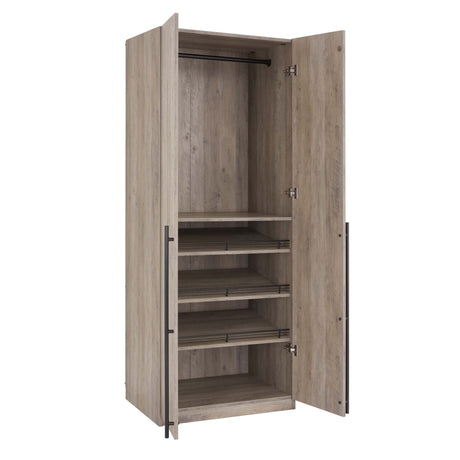 Lee Wardrobe Closet 3.0 in Rustic Grey - Ornate Home